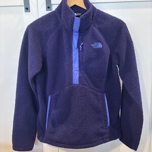 North Face Quarter Button Sherpa Pullover